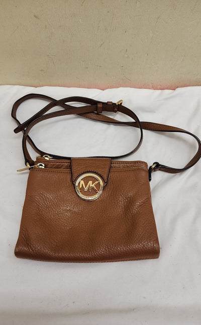 Michael Kors Brown Leather Crossbody Purse Bag
