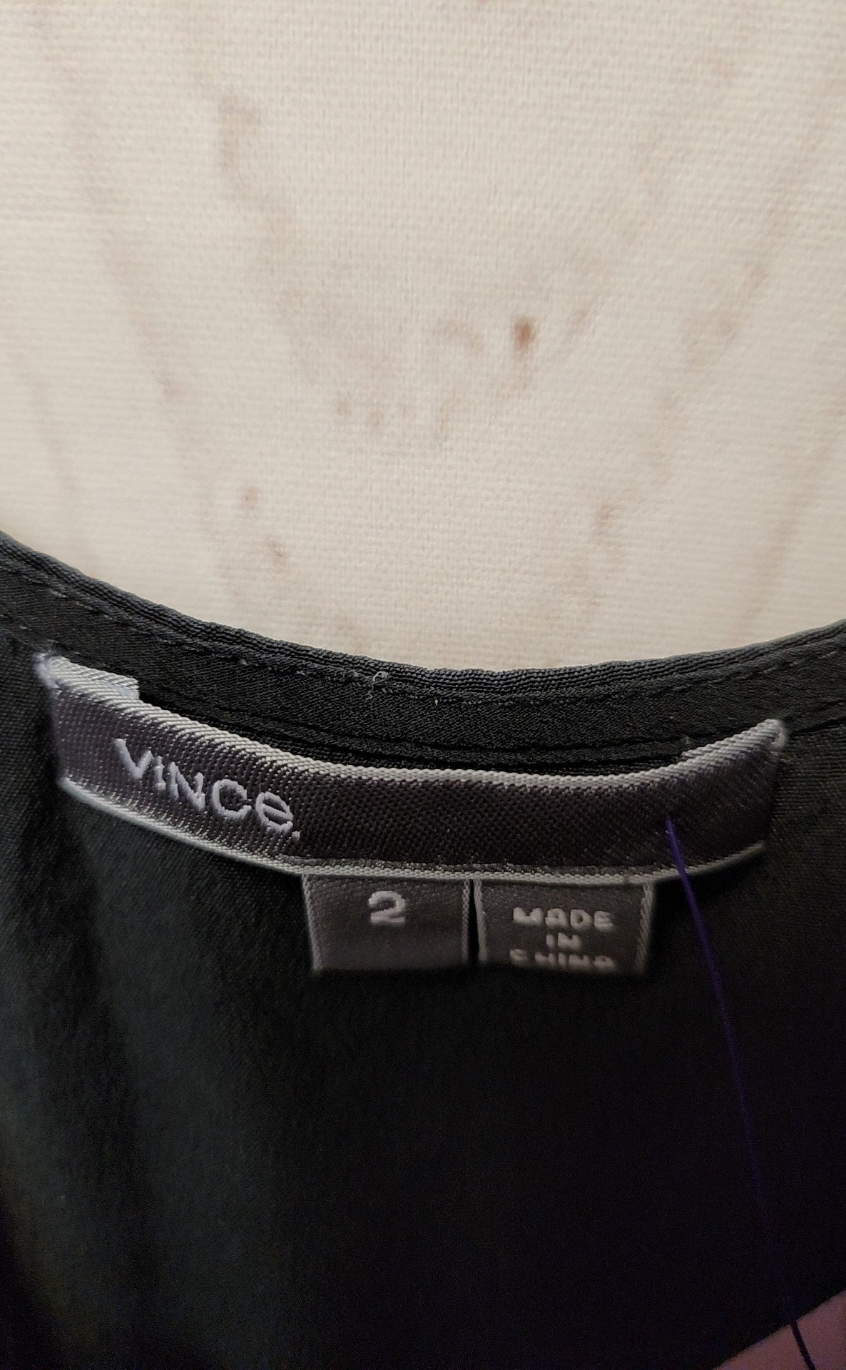 vince. Women's Size 2 Black Jumpsuit