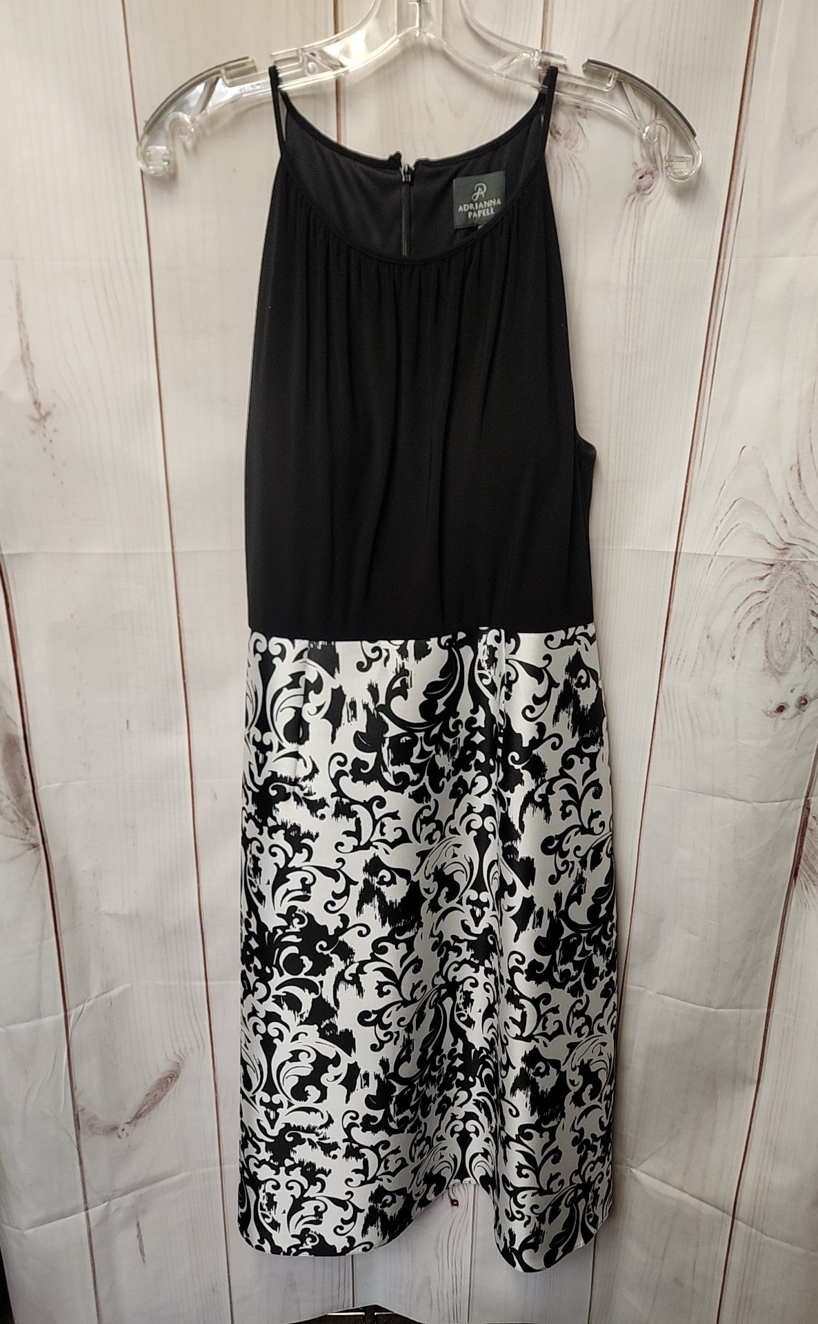 Adrianna Papell Women's Size 10 White & Black Dress