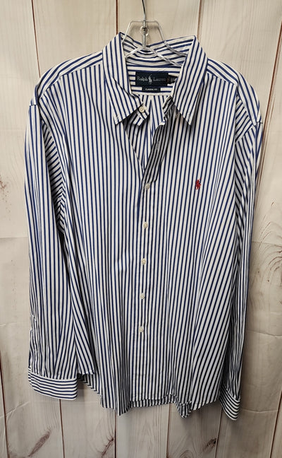 Ralph Lauren Men's Size XL Blue & White Shirt