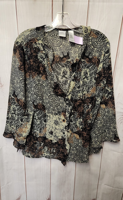 Emma James Women's Size 16 Brown Long Sleeve Top