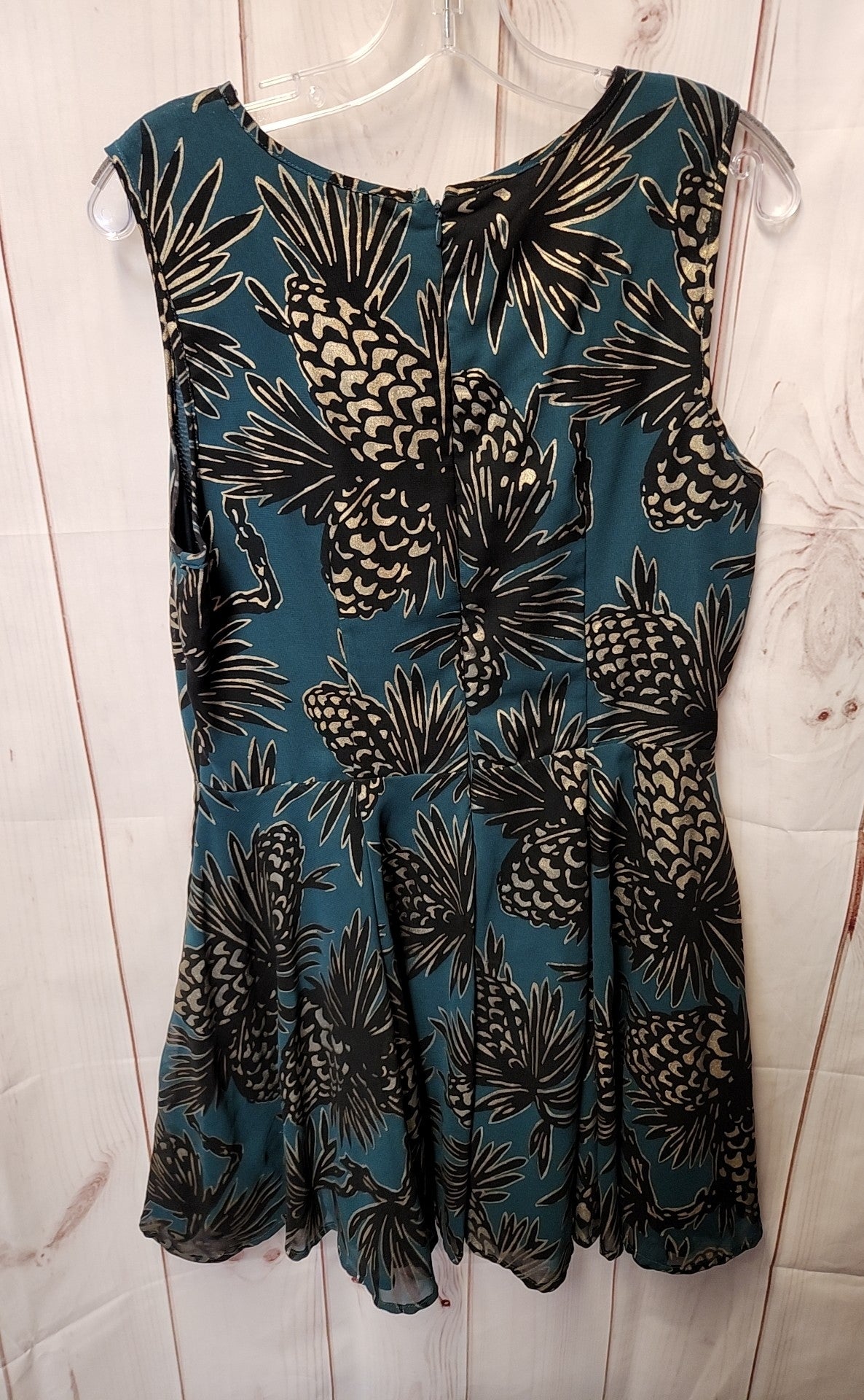 Gerard Darel Women's Size 40 / 12 Dress Flare Swing Pineapple