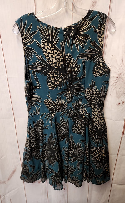 Gerard Darel Women's Size 40 / 12 Dress Flare Swing Pineapple