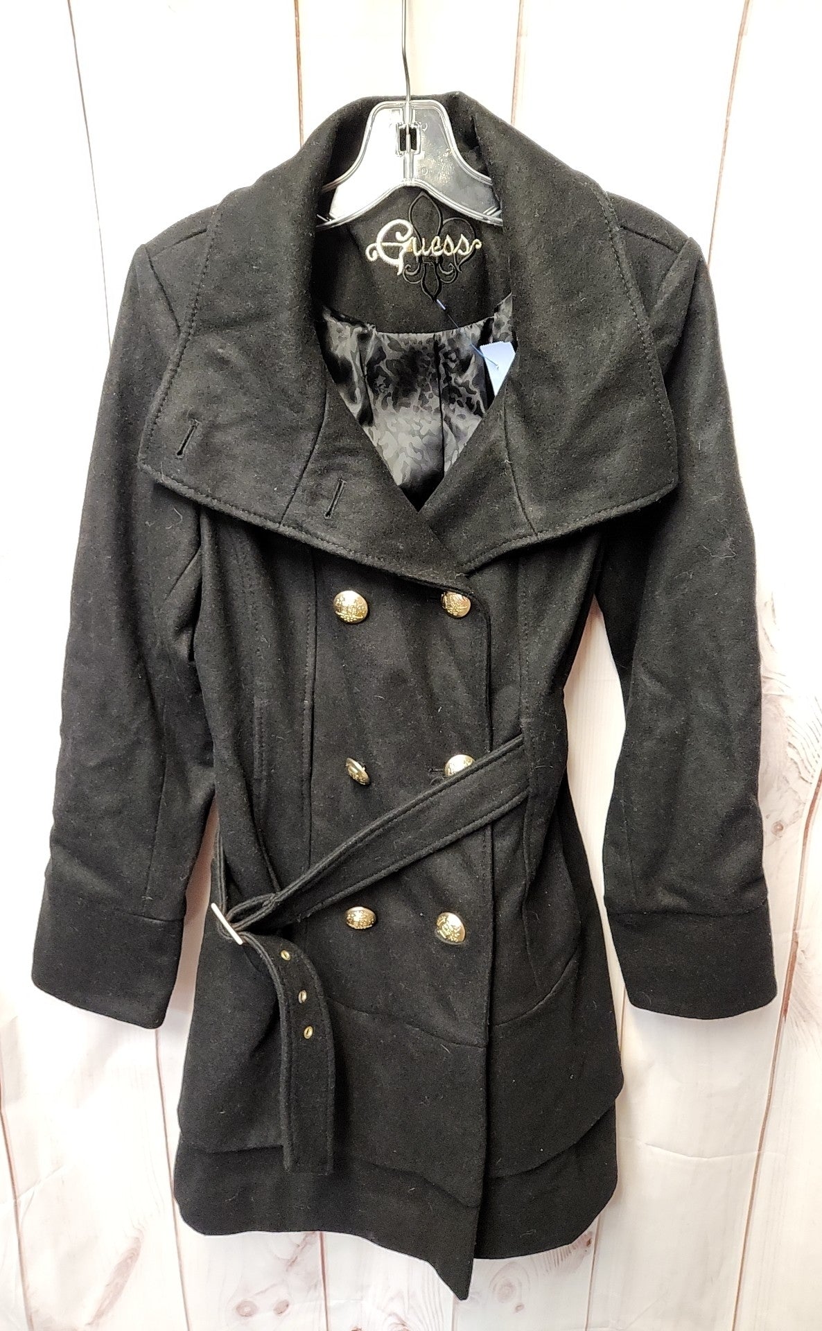 Guess Women's Size L Black Coat
