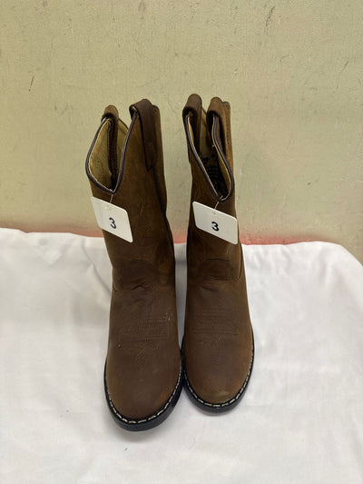 NWT Masterson Boot Co. Girl's Size 3 Brown Leather Boots