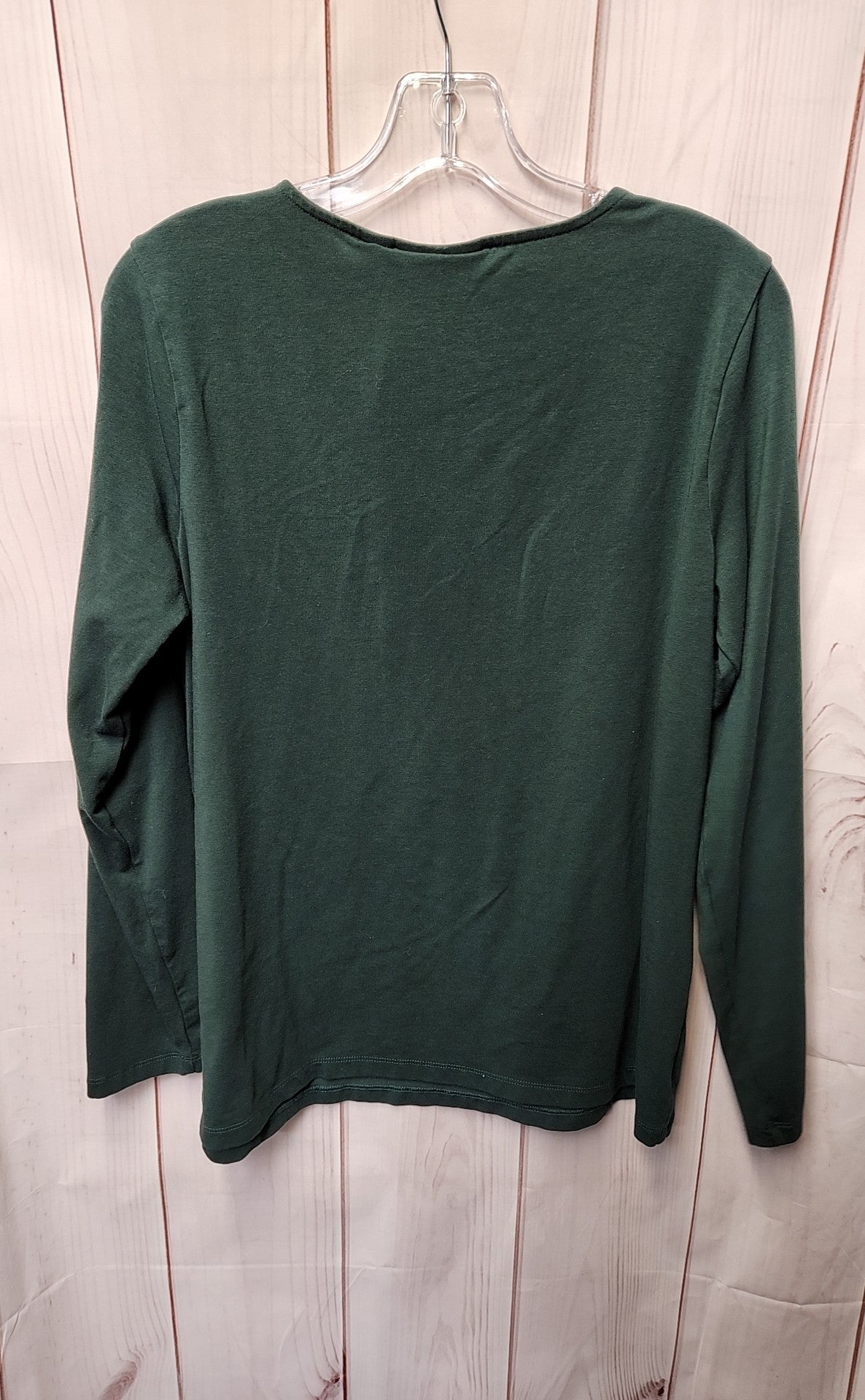 Susan Graver Women's Size M Green Long Sleeve Top