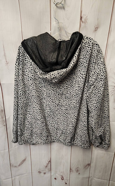 Lou & Grey Women's Size L Gray Animal Print Jacket