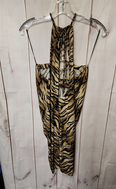 NWT Cache Women's Size S Brown Animal Print Dress