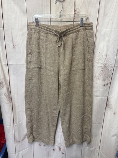 Pure Jill Women's Size M Brown Linen Blend Pants