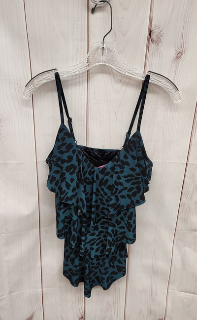 Magicsuit Women's Size 8 Teal Animal Print Swim Top