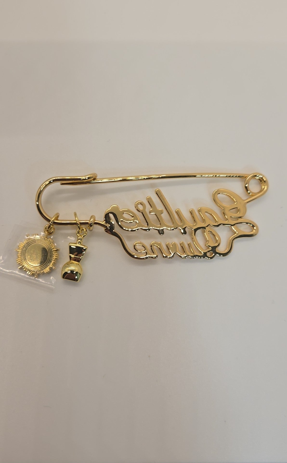 Jean Paul Gaultier Gold Safety Pin Brooch Pin