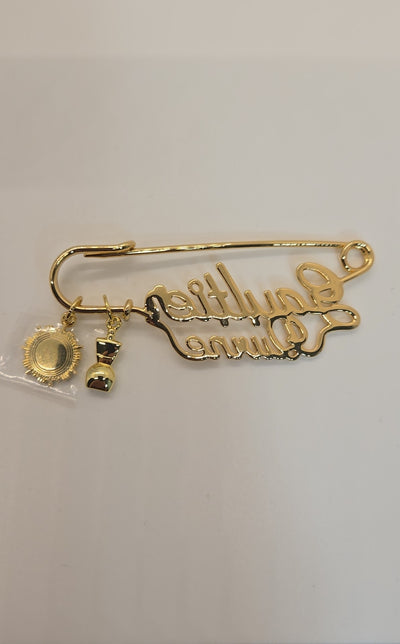 Jean Paul Gaultier Gold Safety Pin Brooch Pin