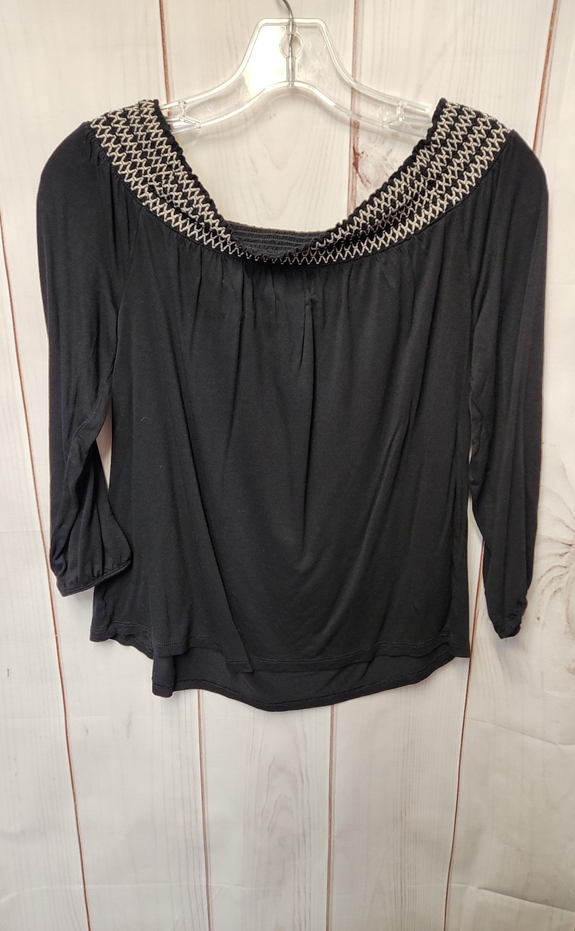 Old Navy Women's Size S Black 3/4 Sleeve Top