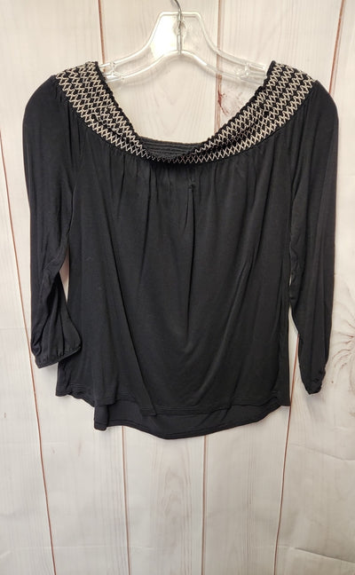 Old Navy Women's Size S Black 3/4 Sleeve Top