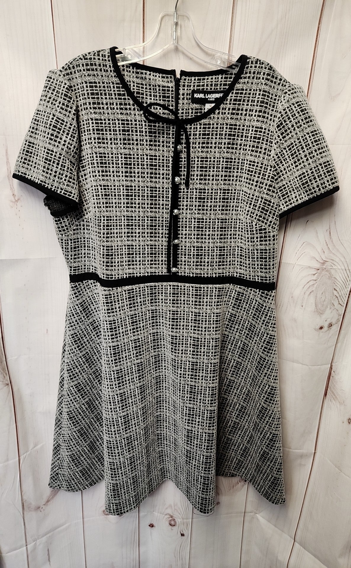 Karl Lagerfeld Women's Size 16 Black & White Dress