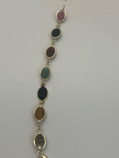 14K Yellow Gold Van Dell Scarab 7-1/4" Bracelet 11.54g