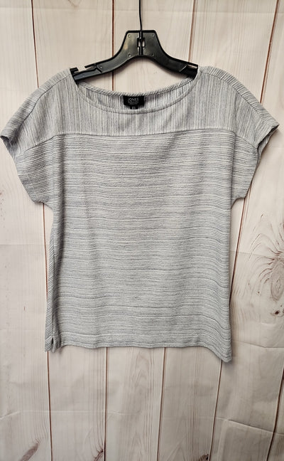 Jones New York Women's Size M Gray Short Sleeve Top