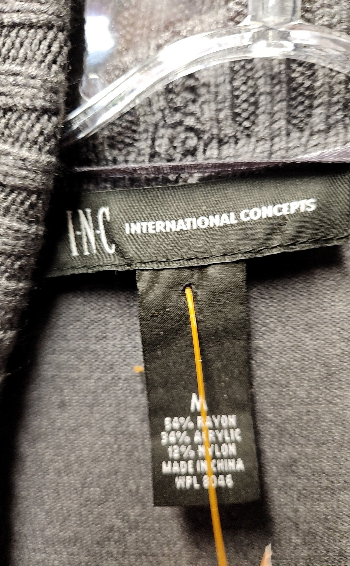 INC Women's Size M Gray Cardigan