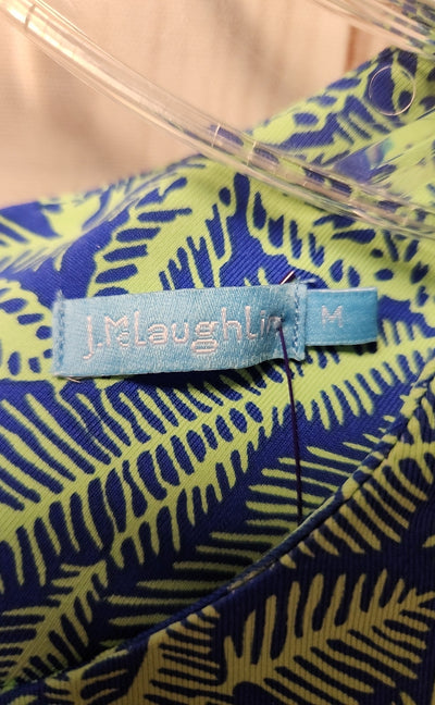 J McLaughlin Women's Size M Blue Floral Dress