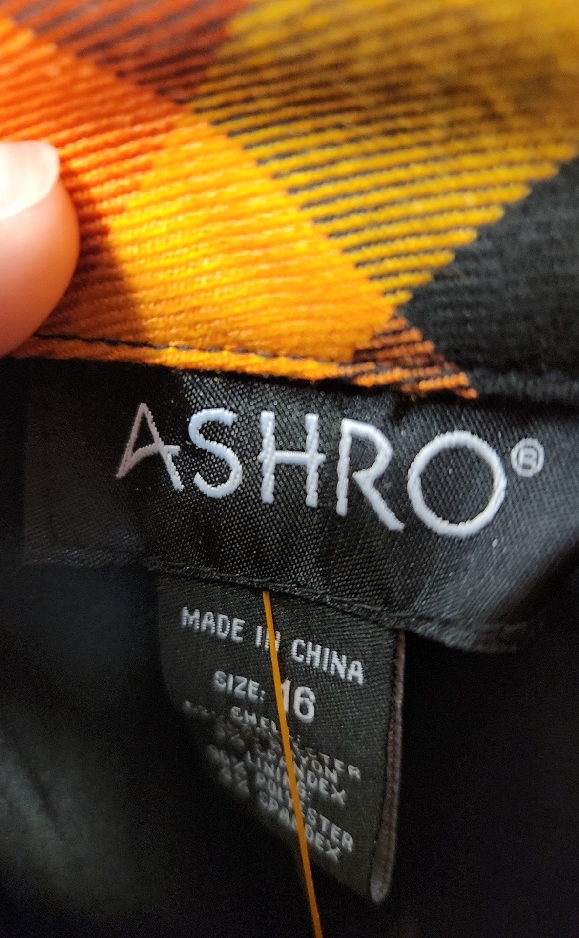 Ashro Women's Size 16 Orange Skirt