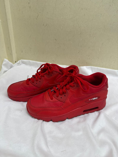 Nike Air Max 90 Essential University Boy's Size 5-1/2 Red Sneakers