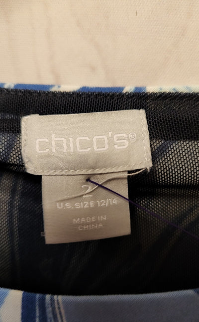 Chico's Women's Size 2 = US 12/14 Blue Dress