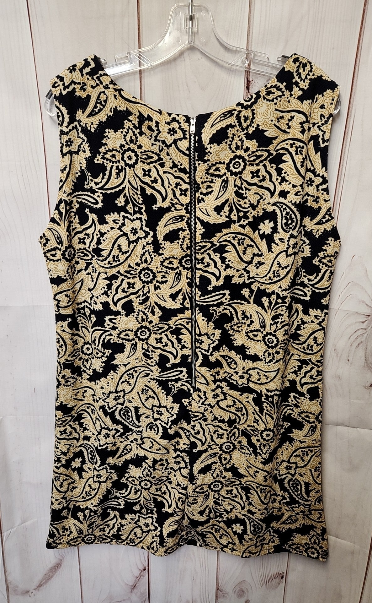 NWT Adrianna Women's Size Large/X-Large Navy & Yellow Dress