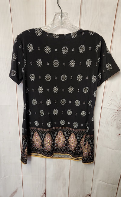 Dressbarn Women's Size S Black Short Sleeve Top