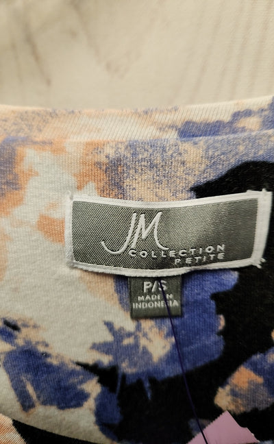 JM Collection Women's Size S Multi-Color Floral 3/4 Sleeve Top