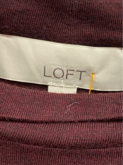 Loft Women's Size L Maroon 3/4 Sleeve Top