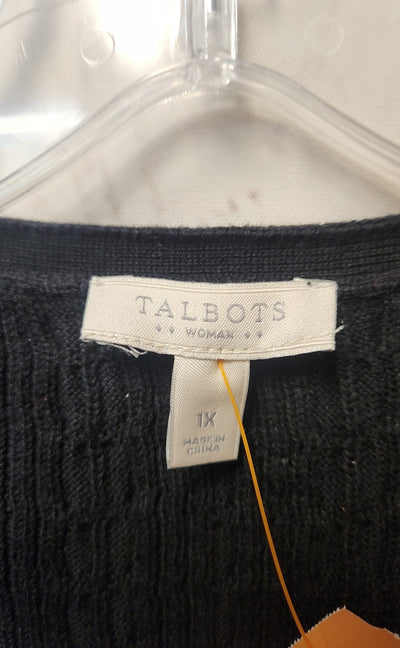 Talbots Women's Size 1X Black Sweater