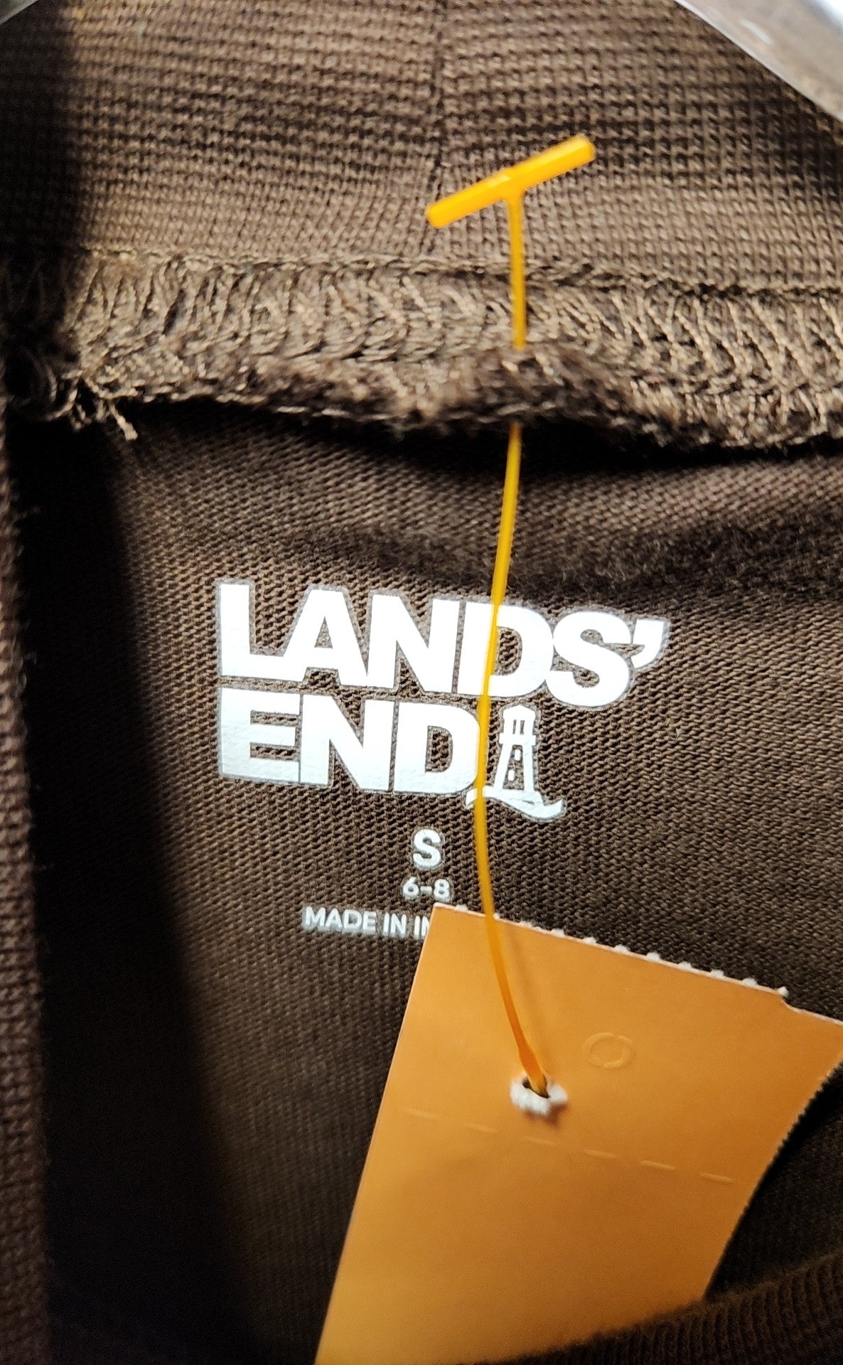 Lands End Women's Size S Brown Long Sleeve Top