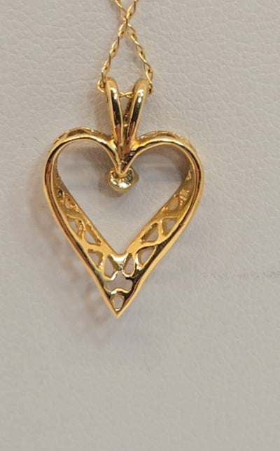 14K Yellow Gold 20" Heart Necklace Costa