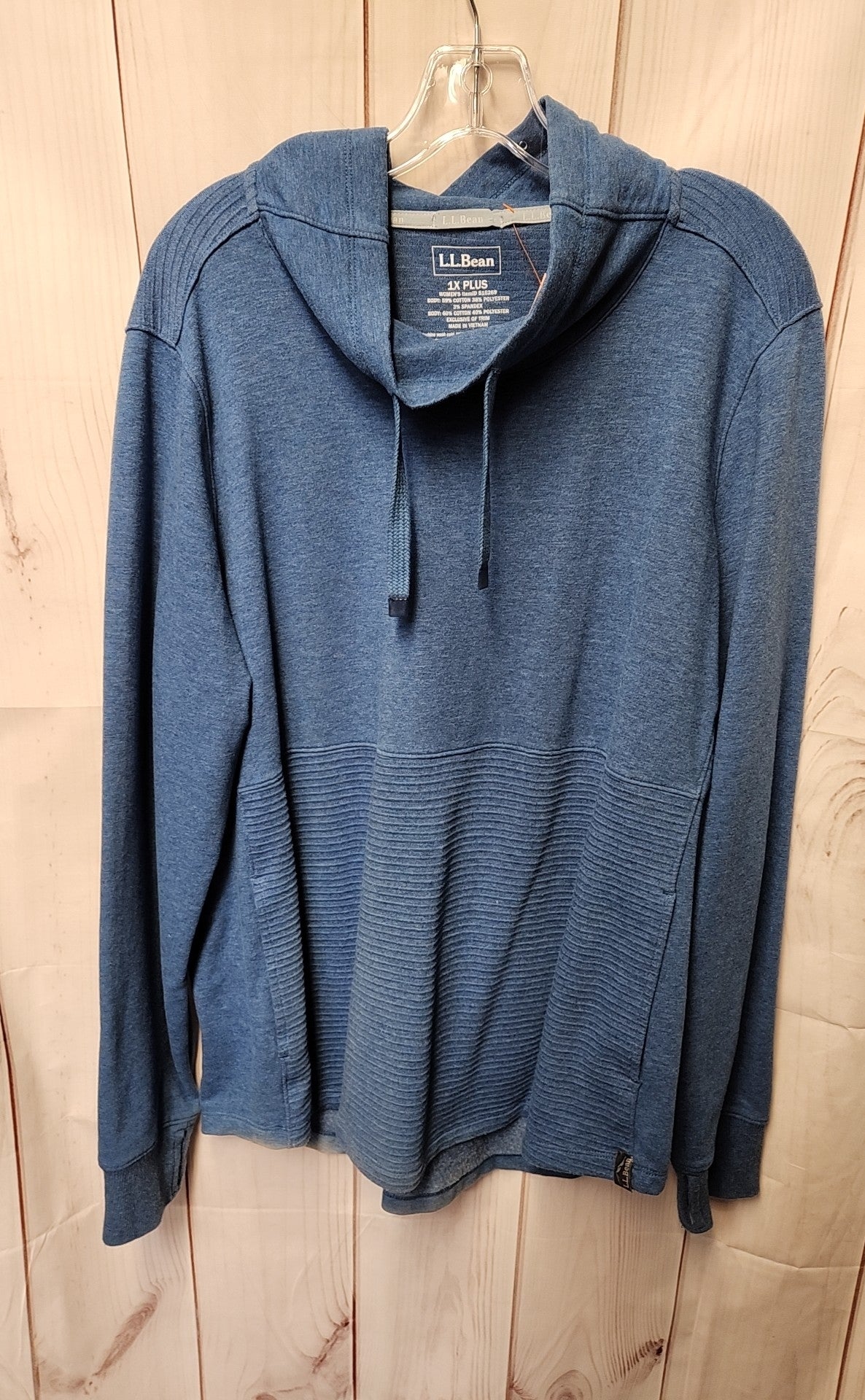 LL Bean Women's Size 1X Blue Sweatshirt