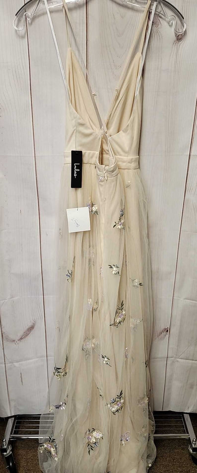 NWT Lulus Women's Size XS Beige Floral Dress
