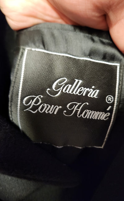 Galleria Pour Homme Men's Size 42 Black Coat
