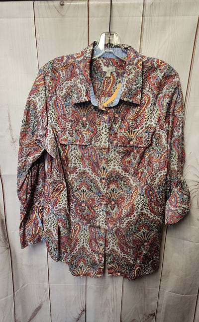 Talbots Women's Size 1X Pink Long Sleeve Top