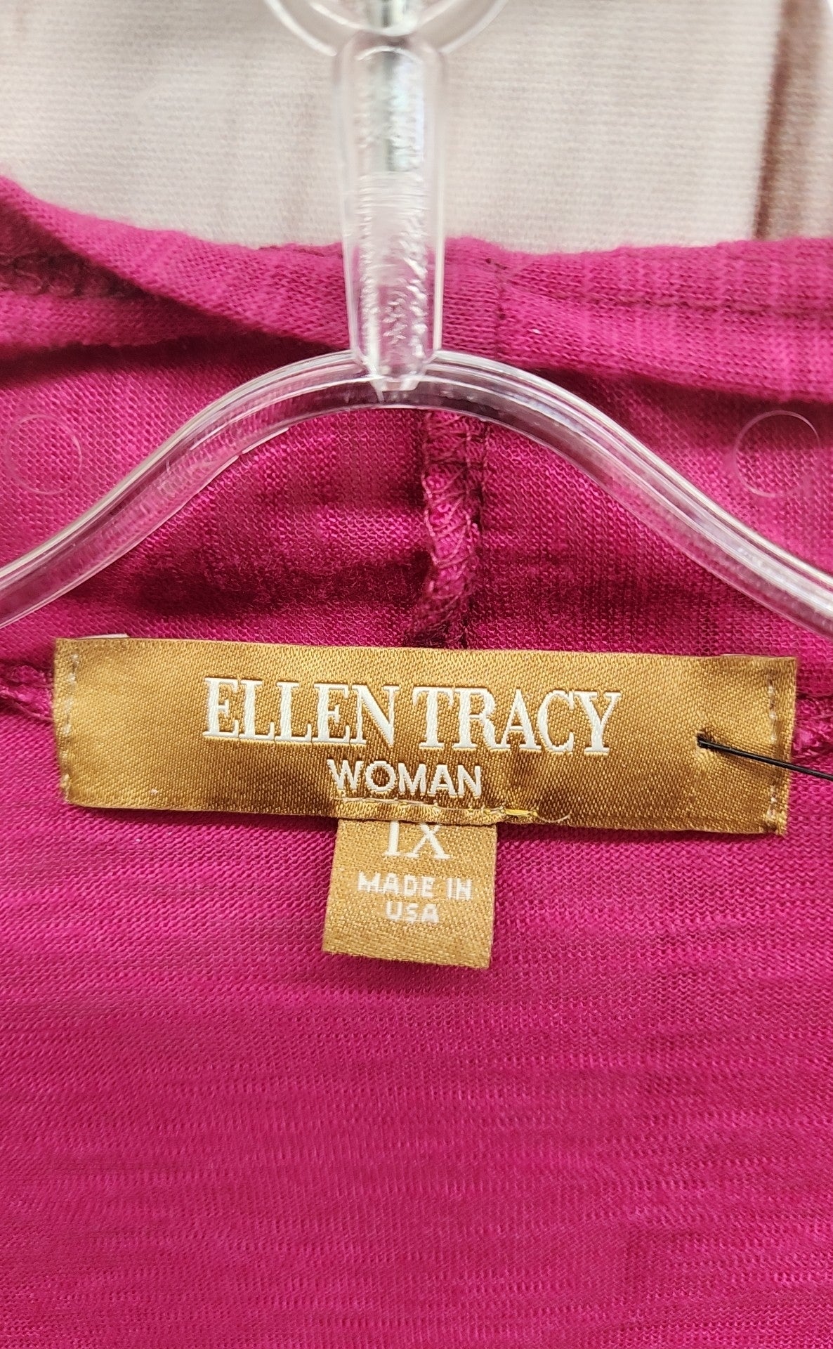 Ellen Tracy Women's Size 1X Pink Cardigan