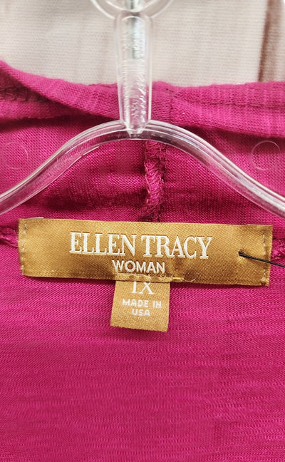 Ellen Tracy Women's Size 1X Pink Cardigan