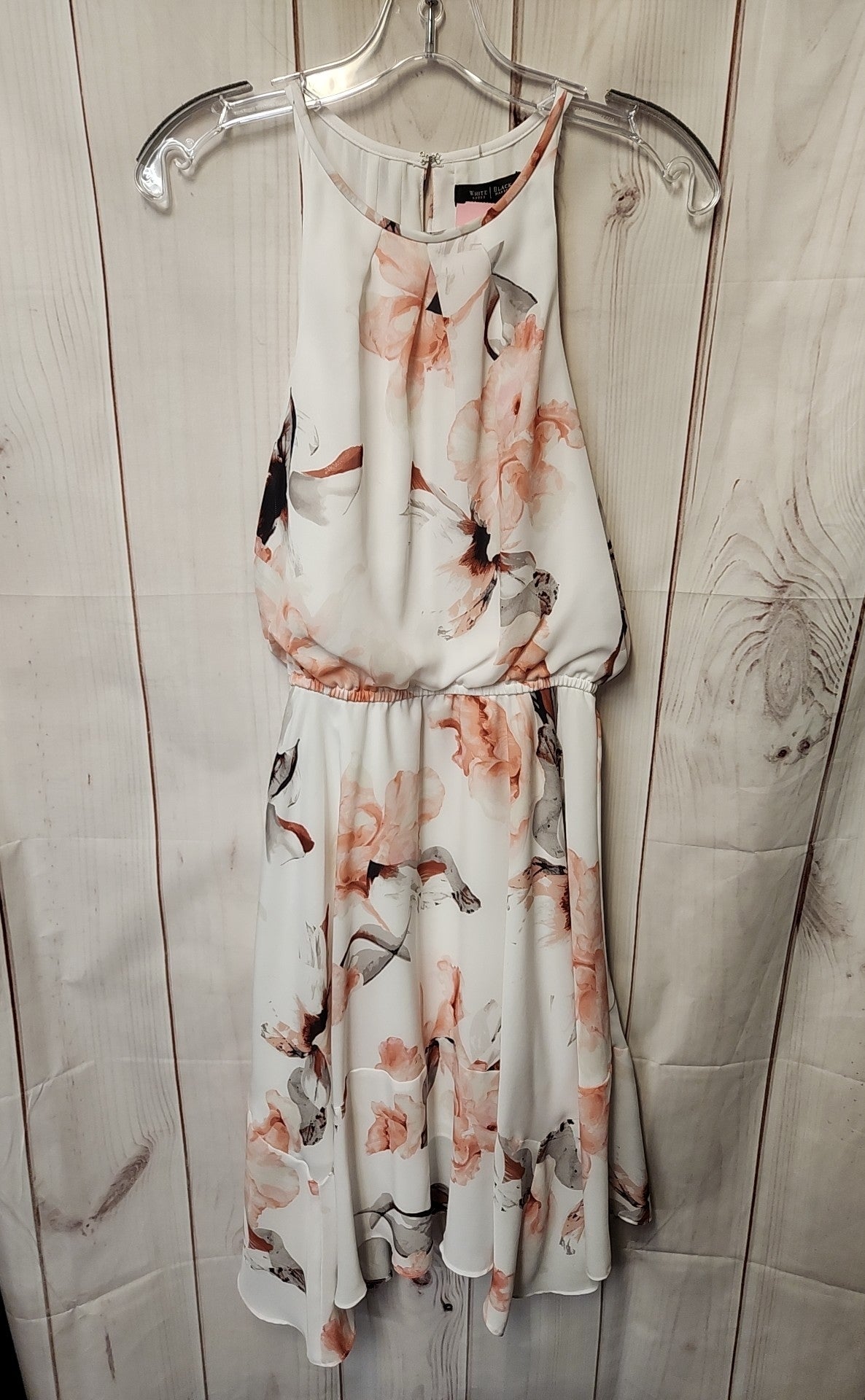 White House Black Market Women's Size 0 White & Pink Floral Dress