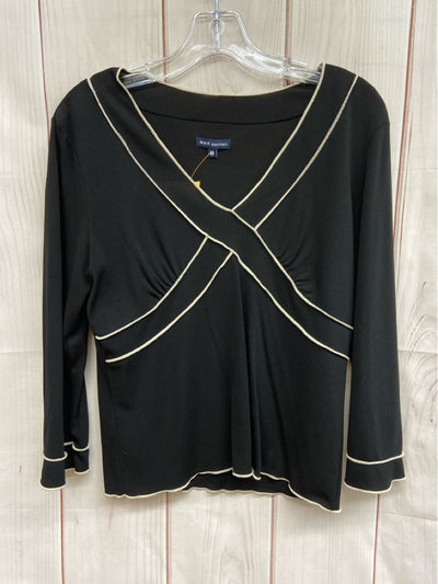 Max Edition Women's Size M Black 3/4 Sleeve Top