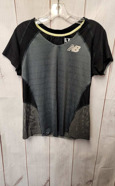 New Balance Women's Size L Black Short Sleeve Top