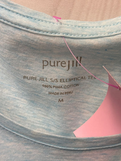 Pure Jill Women's Size M Light Blue Short Sleeve Top