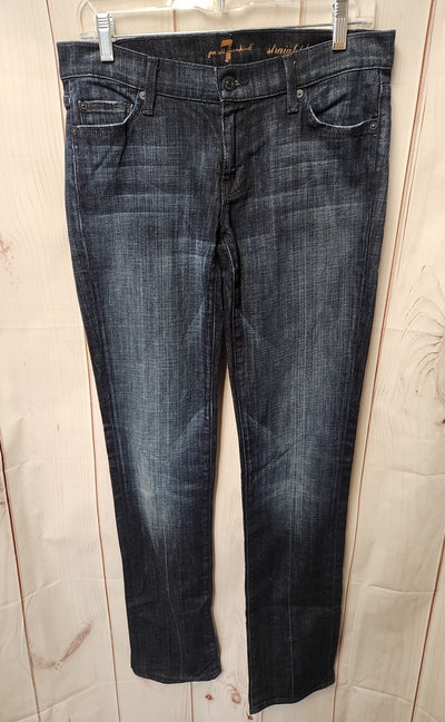 7 For All Mankind Women's Size 29 (7-8) Blue Jeans Straight Leg