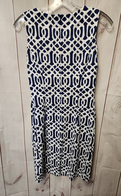 J McLaughlin Women's Size XS White & Blue Dress