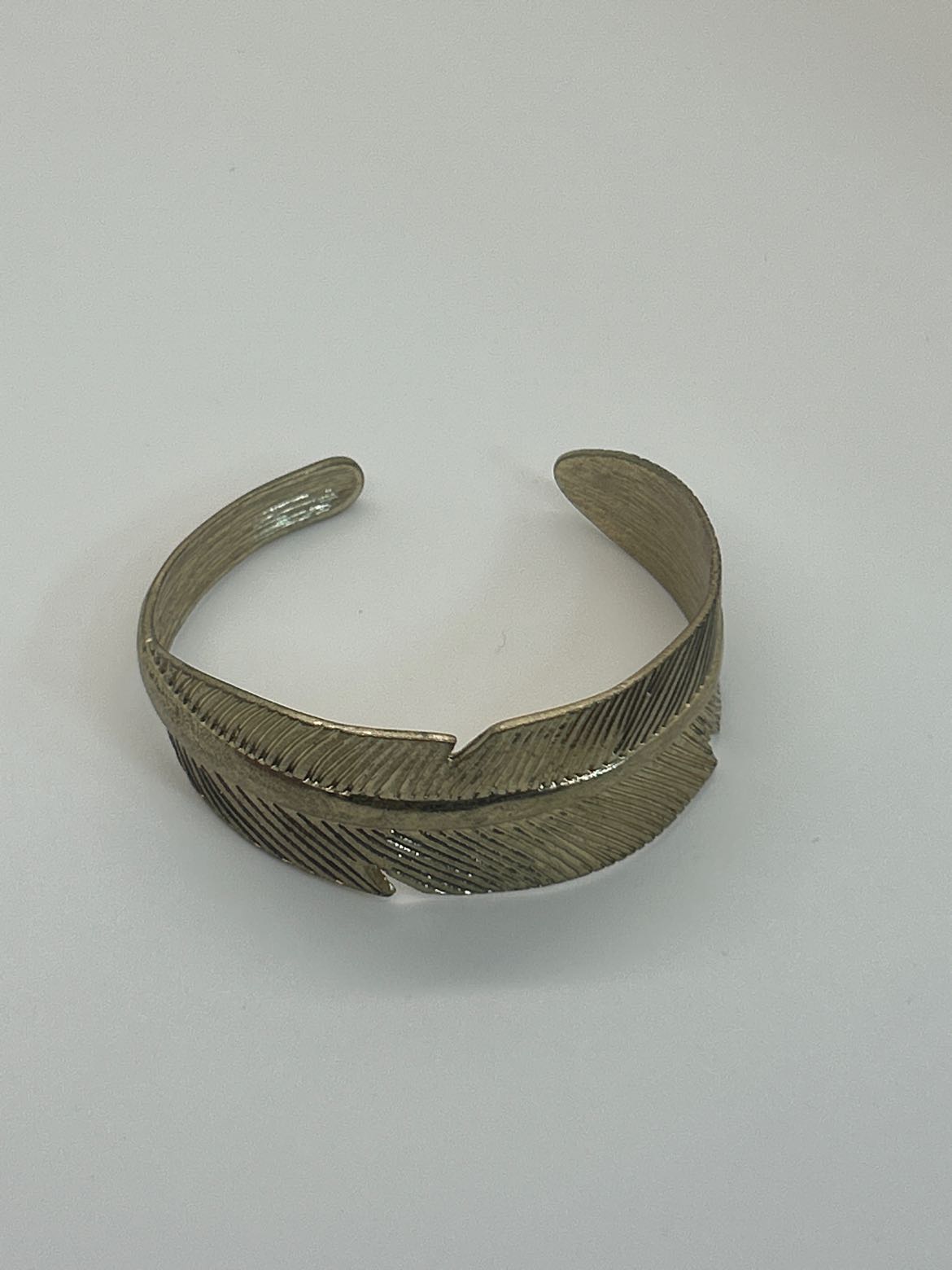 Gold Cuff Leaf Bracelet