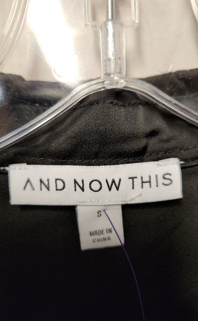 And Now This Women's Size S Black Long Sleeve Top