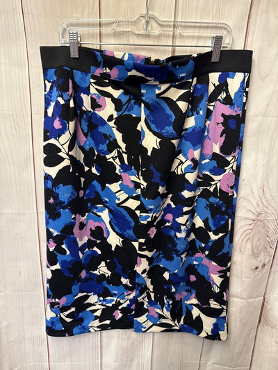 Worthington Women's Size 18 Blue Floral Skirt