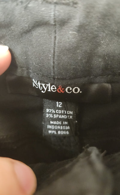 Style & Co Women's Size 12 Black Pants