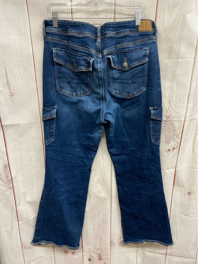 American Eagle Women's Size 34 (18/1X) Blue Jeans Kick Boot